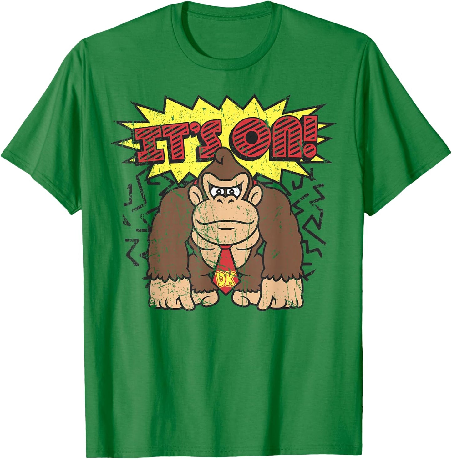 Donkey Kong It's On! Vintage Distressed Graphic T-Shirt - T-Shirt | Irish Green