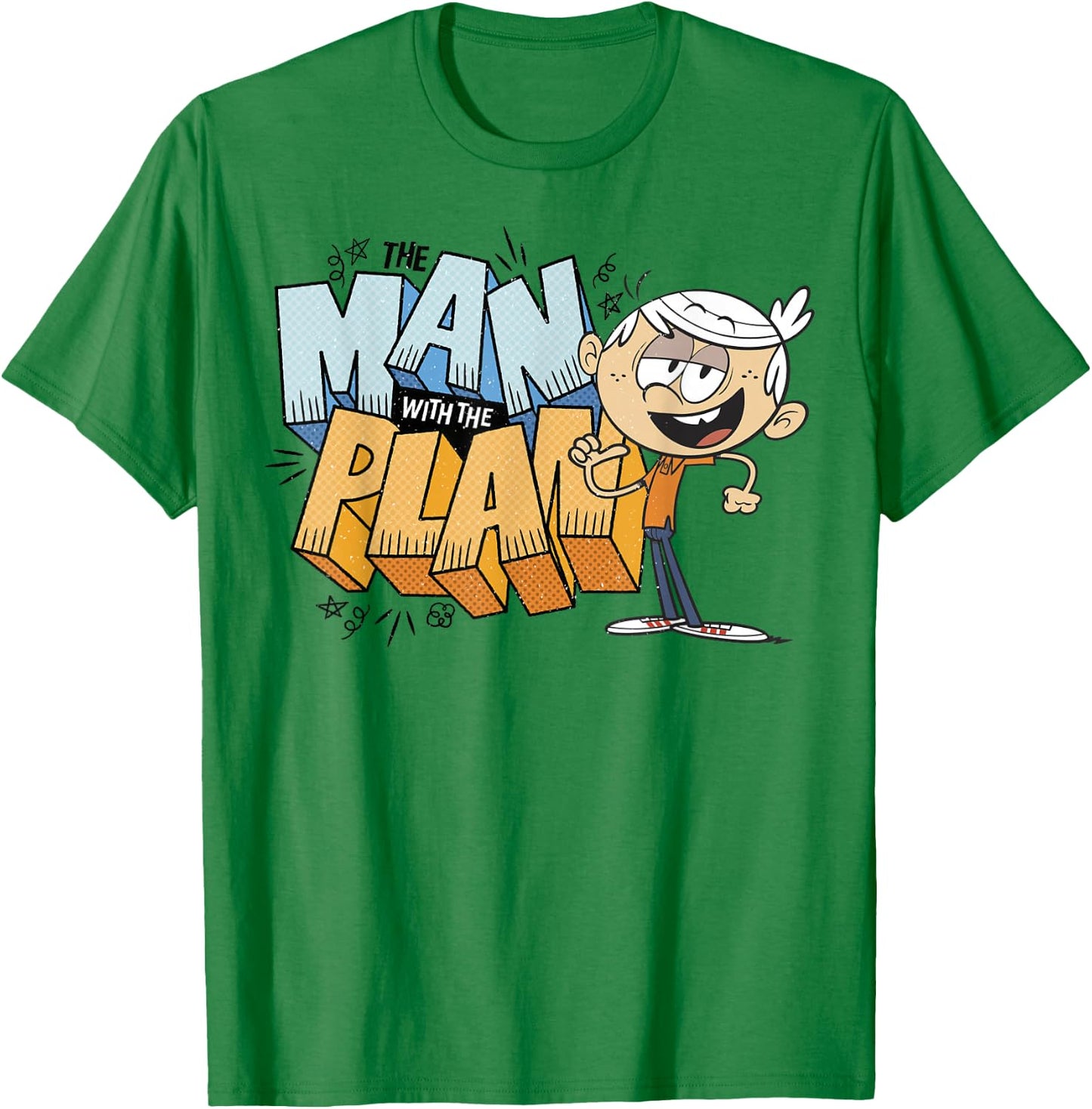 The Loud House Lincoln Loud The Man with The Plan T-Shirt - T-Shirt | Irish Green