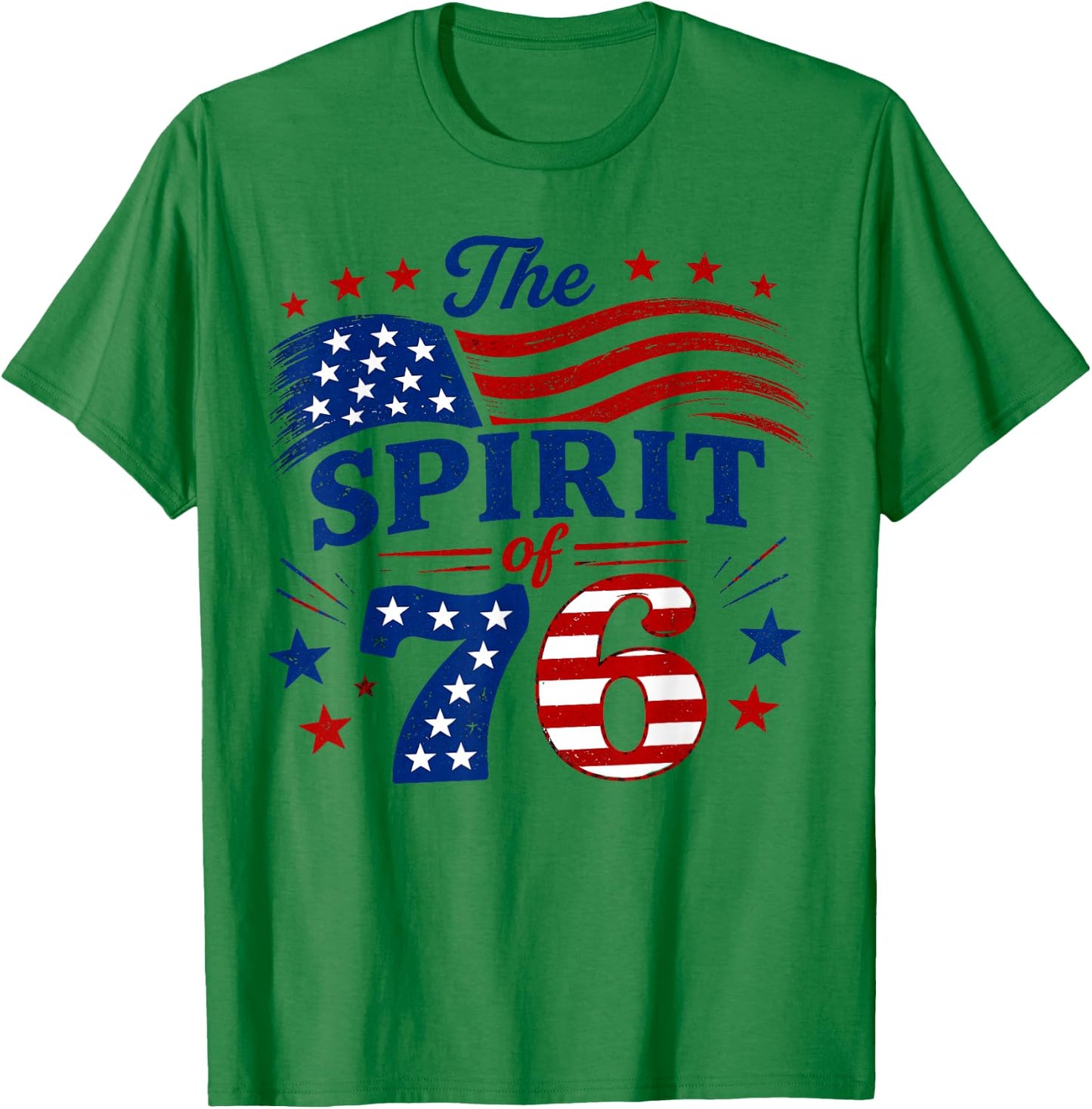 Spirit of '76 Vintage Patriotic 250th Anniversary T-Shirt - T-Shirt | Irish Green