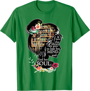 Book Reading Bookworm Book Lover Women Kids Girls Gift T-Shirt - T-Shirt | Irish Green