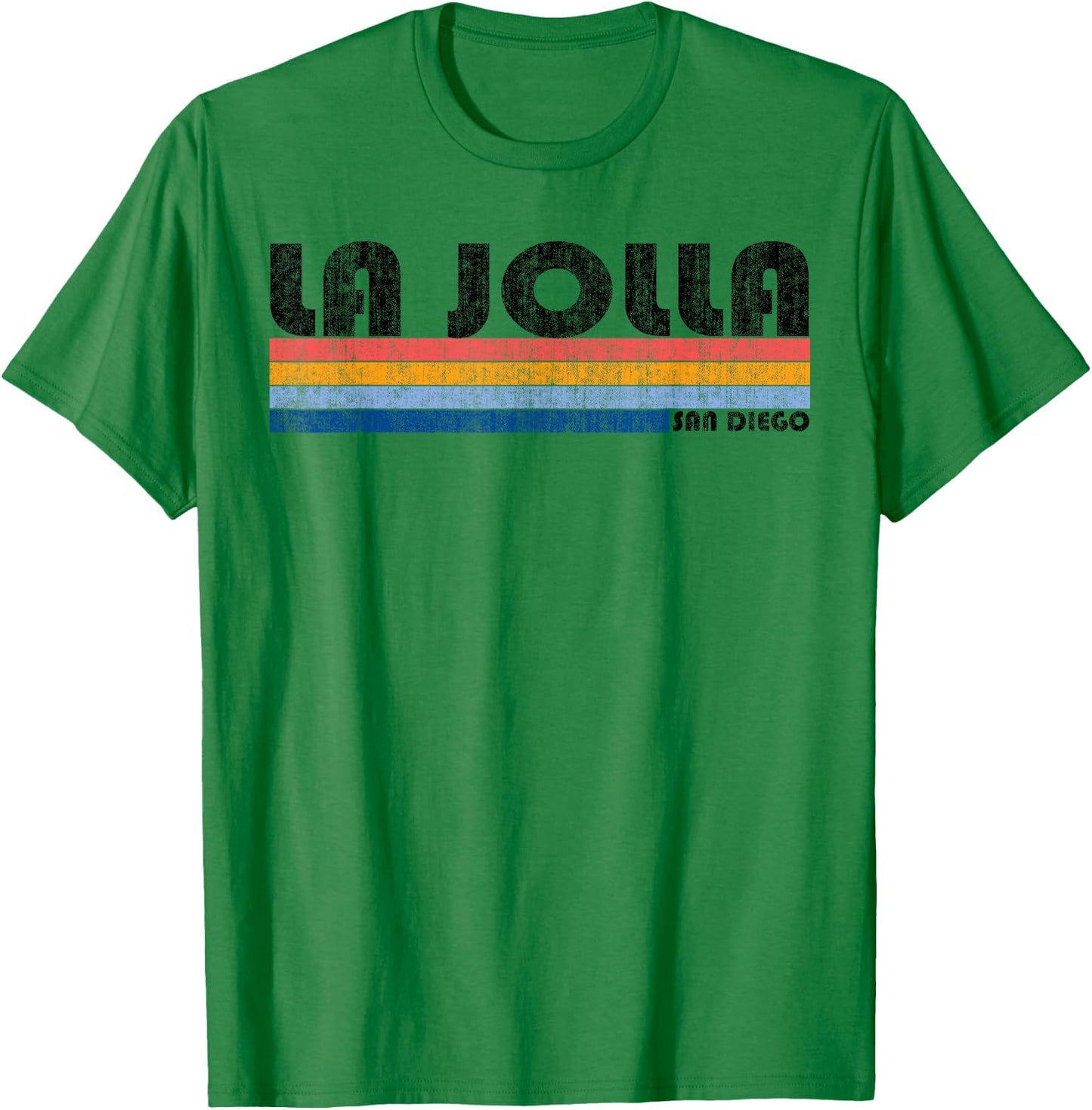 Vintage 1980s Style La Jolla, CA T-Shirt - T-Shirt | Irish Green