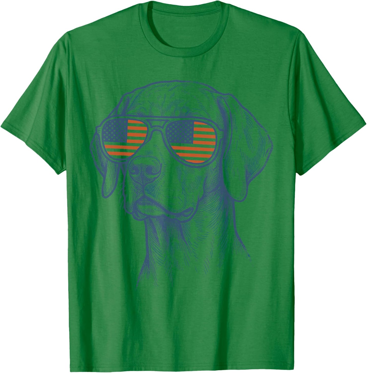 Patriotic Vizsla Dog Mom Dad 4th of July Vintage Men Women T-Shirt - T-Shirt | Irish Green