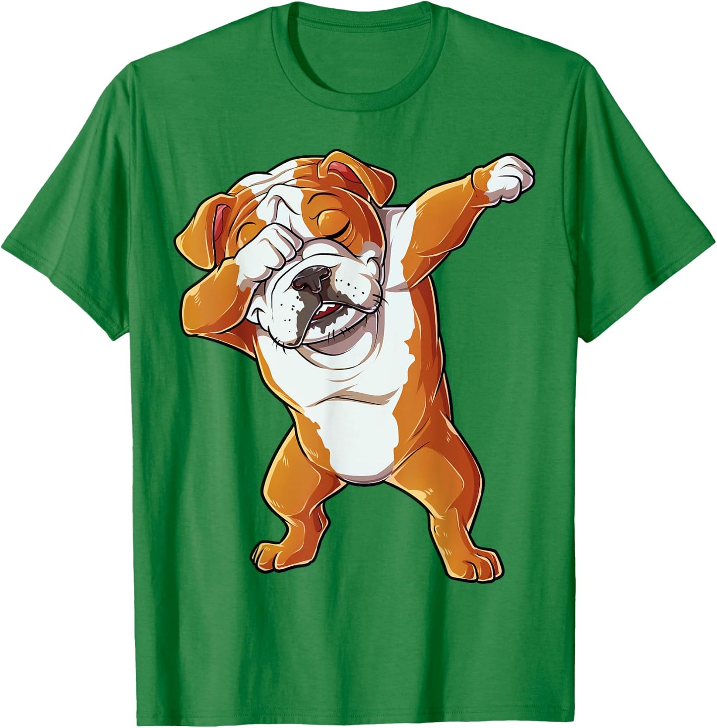 Dabbing English Bulldog T shirt Boys Dab Dance Puppy Lover T-Shirt - T-Shirt | Irish Green