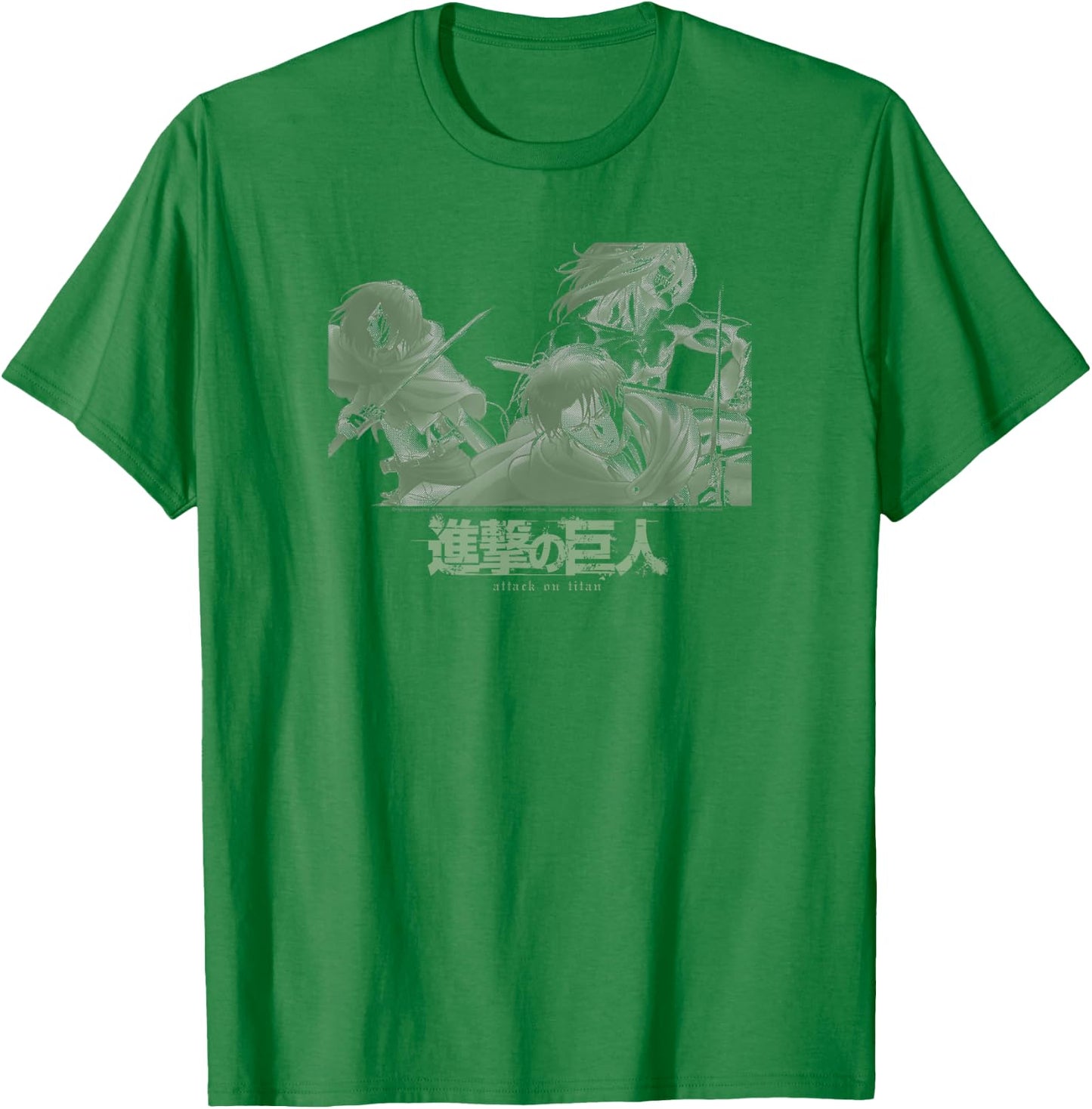 Attack on Titan Season 2 Sage Silhouette Show Scene Anime T-Shirt - T-Shirt | Irish Green