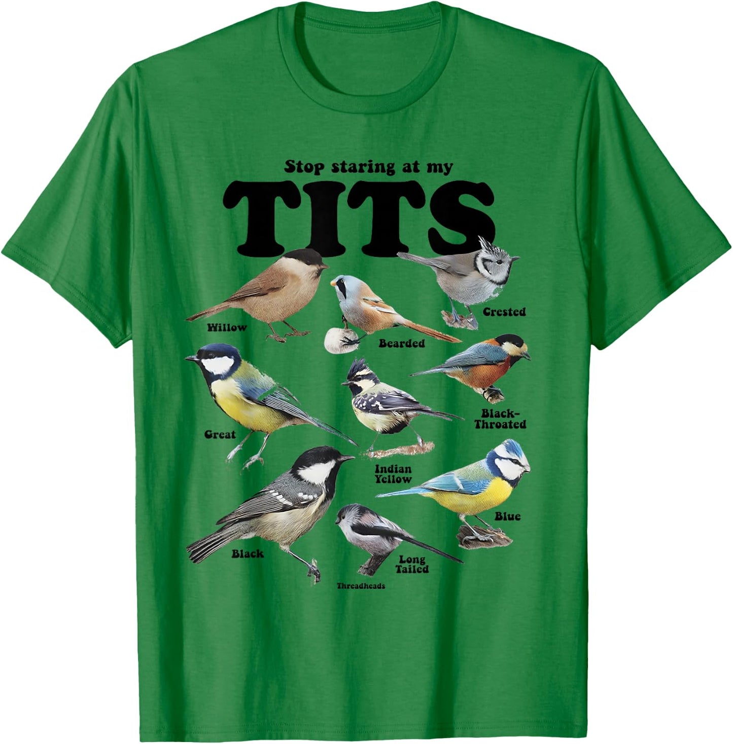 Stop Staring At My Tits Funny Birds Lover Saying Quote Women T-Shirt - T-Shirt | Irish Green