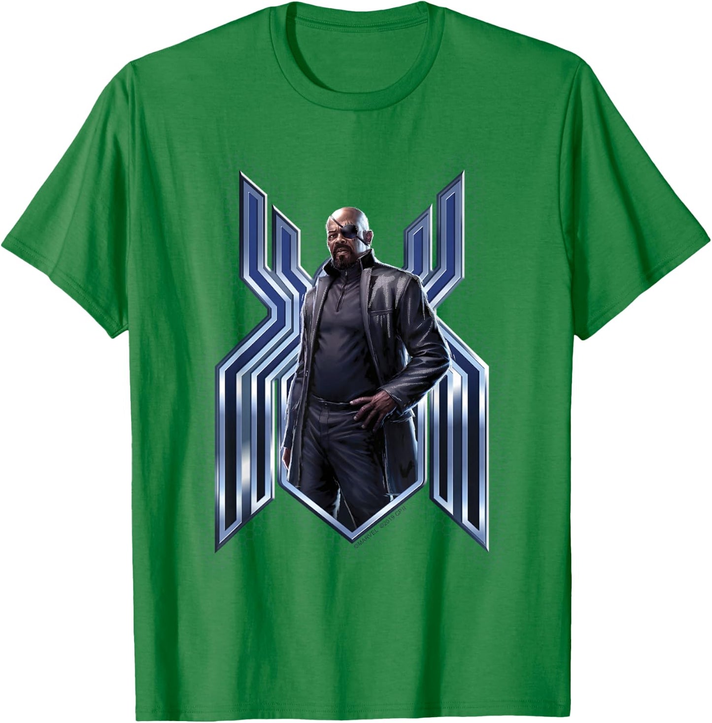 Marvel Spider-Man Far From Home Nick Fury Spider-Man Logo T-Shirt - T-Shirt | Irish Green