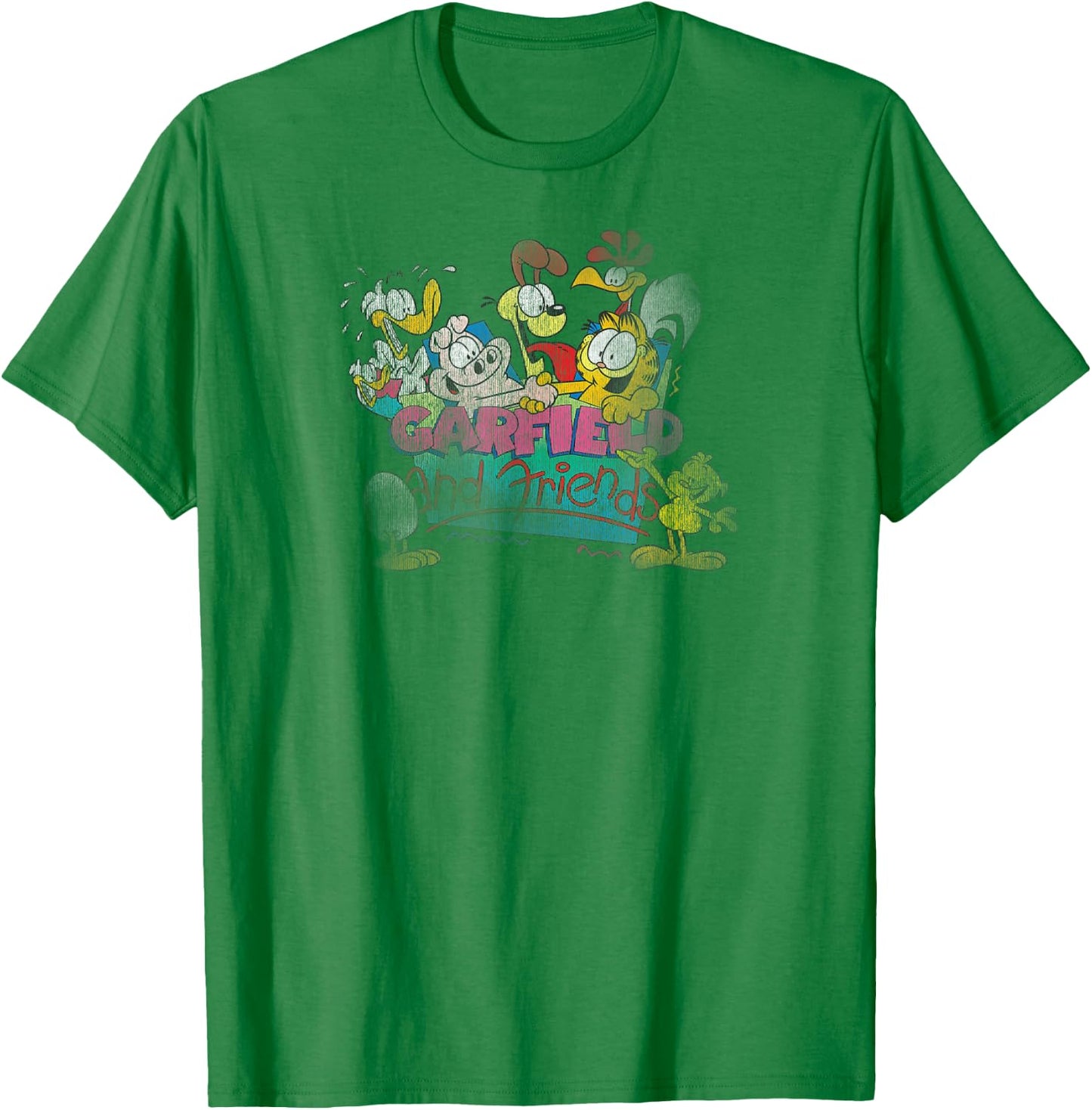 Garfield Garfield and Friends T-Shirt - T-Shirt | Irish Green