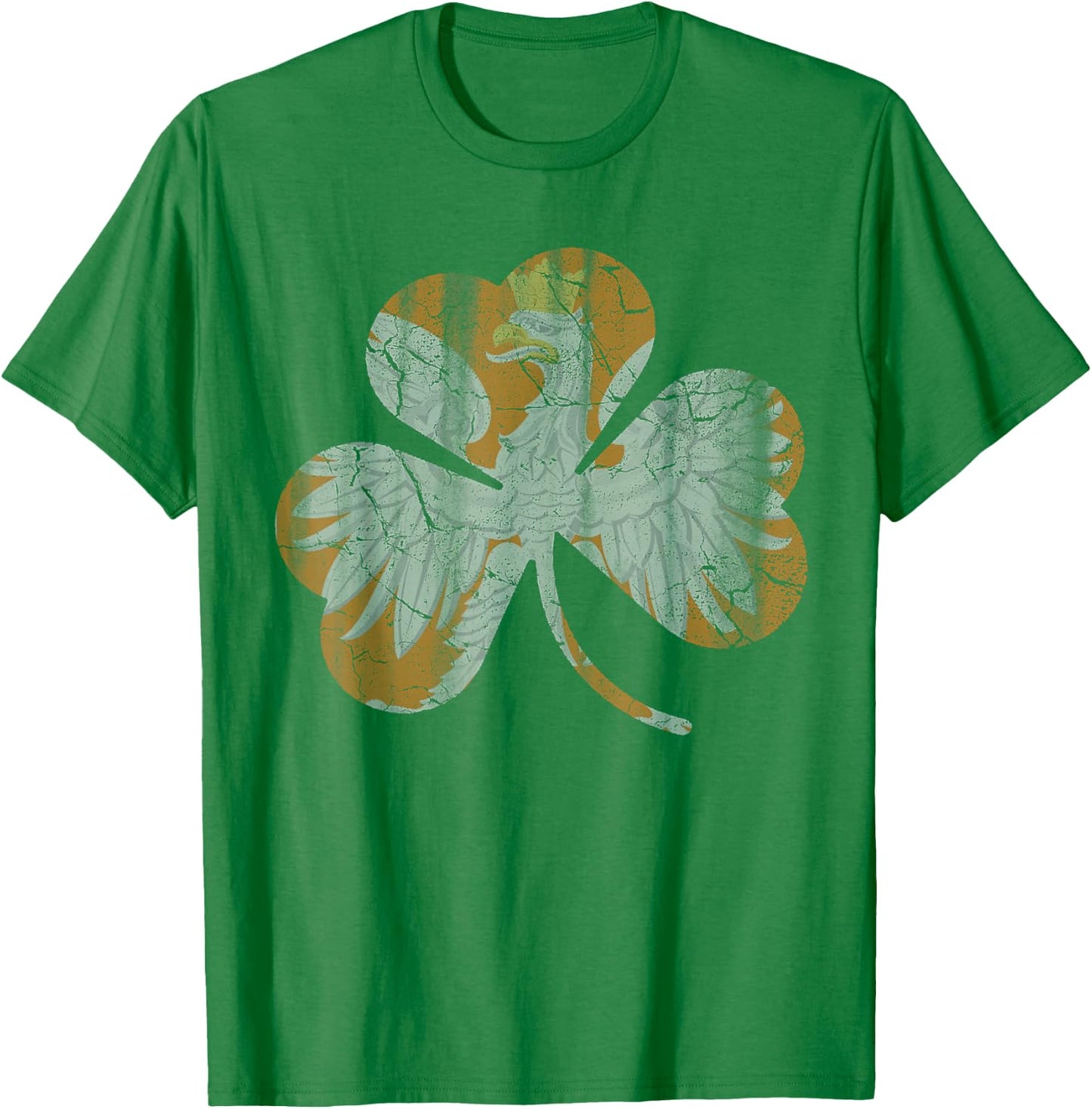 Irish Polish Eagle Shamrock Green St Patricks Day T-Shirt - T-Shirt | Irish Green