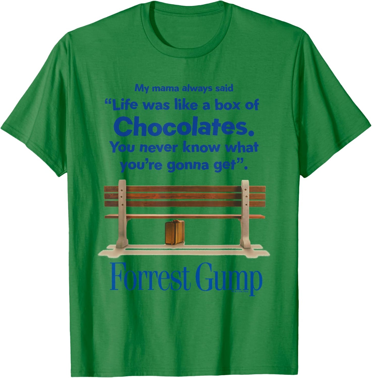 Forrest Gump Life was Like A Box of Chocolates Quote T-Shirt - T-Shirt | Irish Green