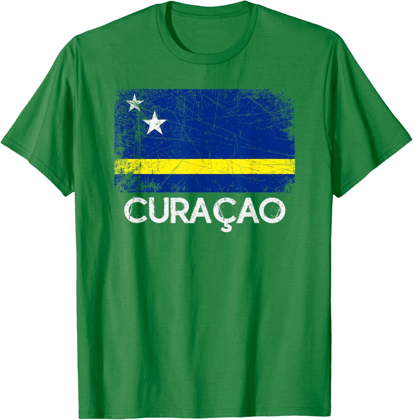 Curacaoan Flag | Vintage Made In Curacao Gift T-Shirt - T-Shirt | Irish Green