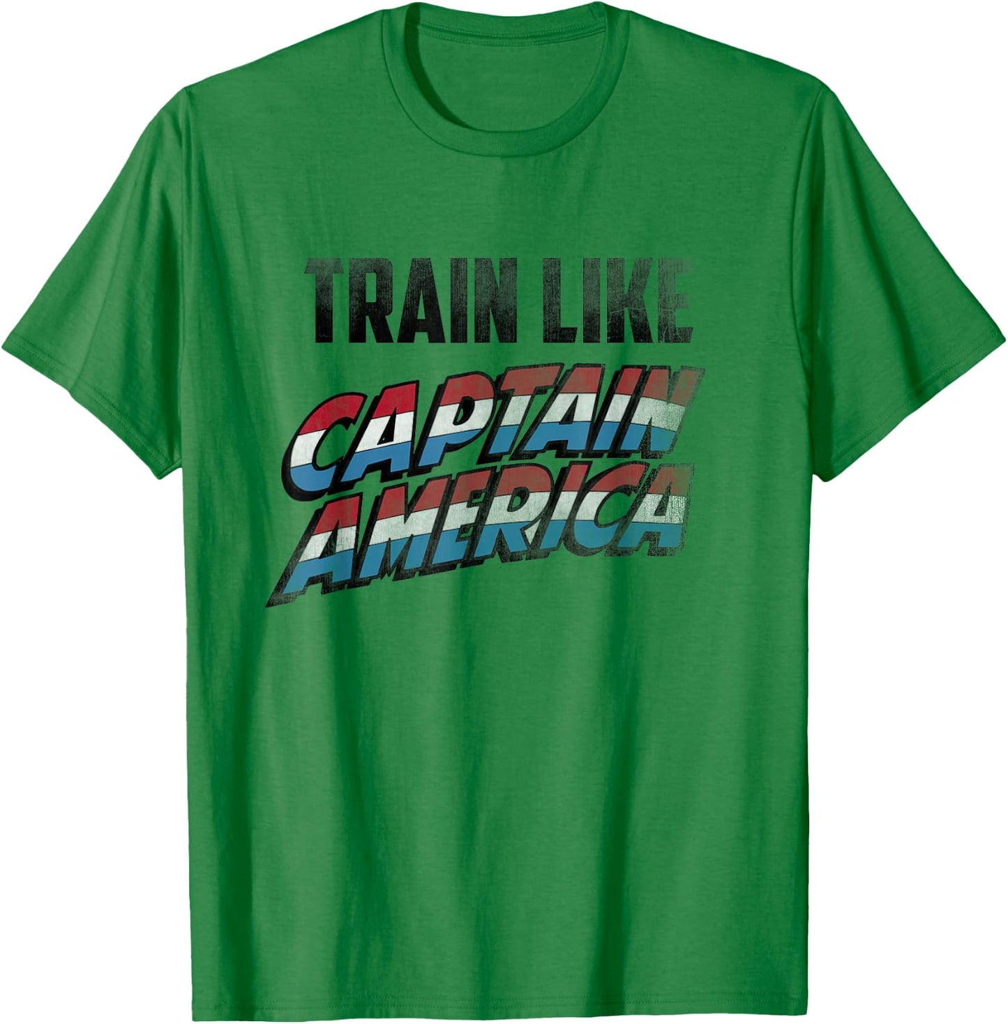 Marvel Train Like Captain America Workout Graphic T-Shirt - T-Shirt | Irish Green