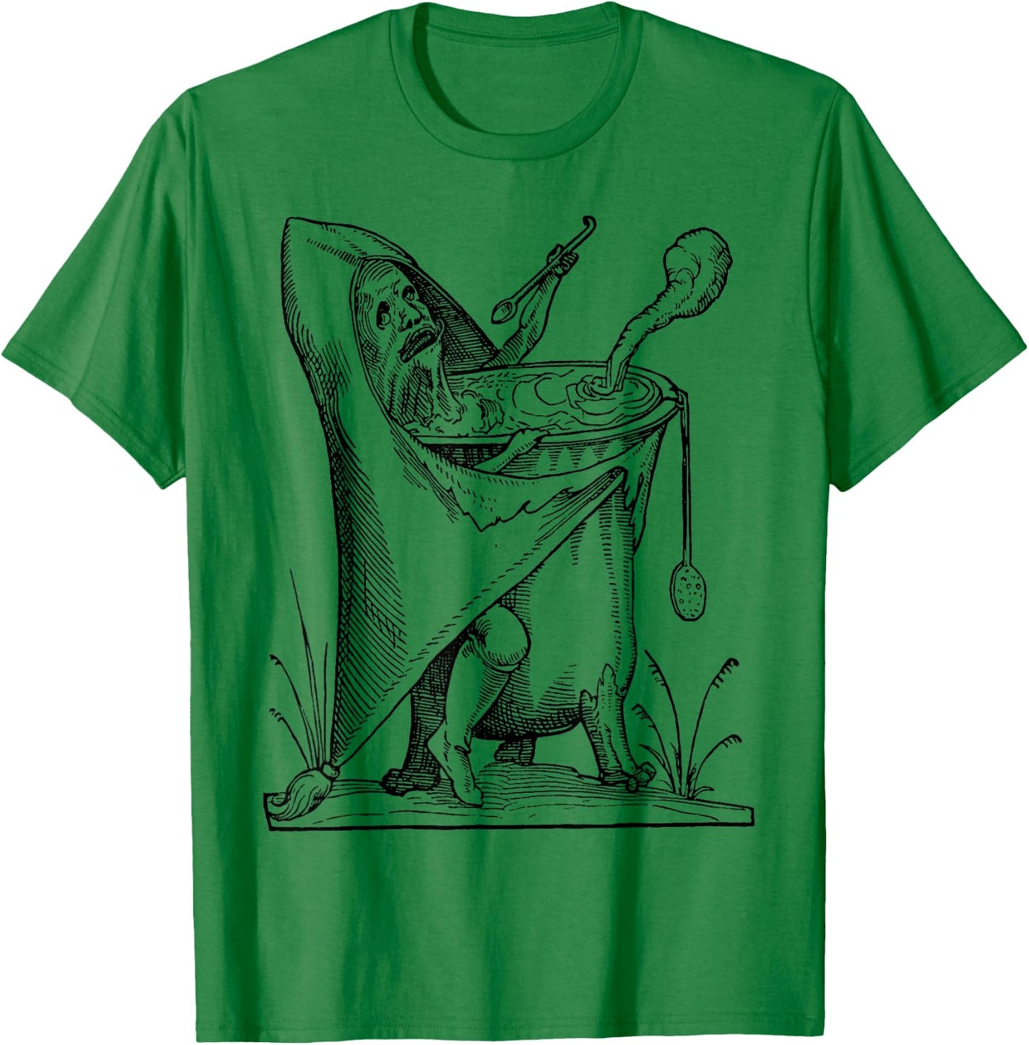 SOUP MAN - "Pantagruel" Weird Medieval Art Print T-Shirt - T-Shirt | Irish Green