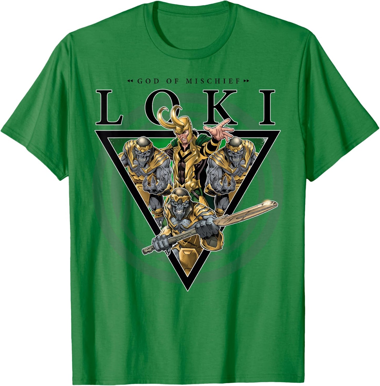 Marvel Loki The Master of Mischief & Entourage T-Shirt - T-Shirt | Irish Green