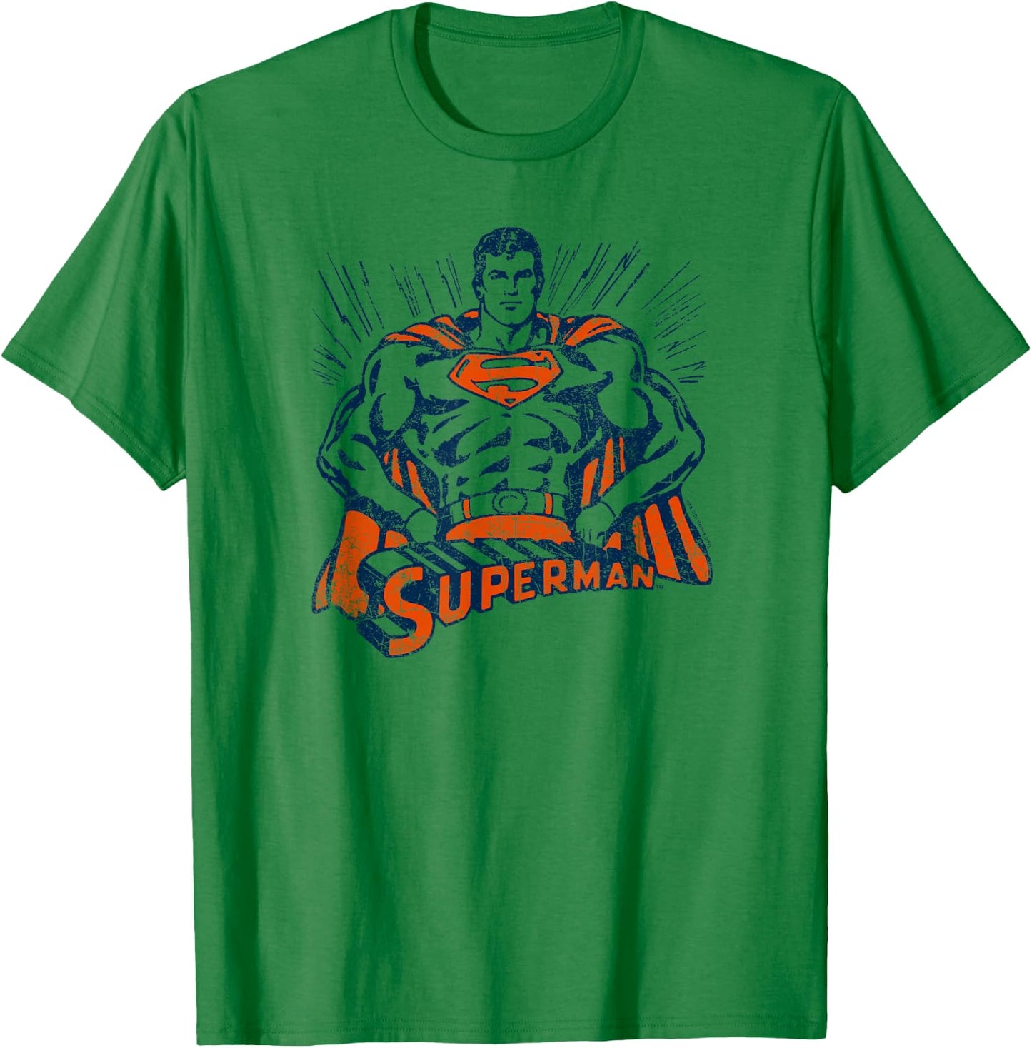 Superman Vintage Stance T Shirt T-Shirt - T-Shirt | Irish Green