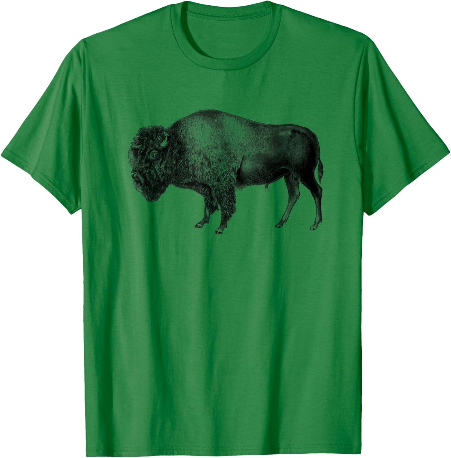 Buffalo Vintage Retro American Bison T-Shirt - T-Shirt | Irish Green
