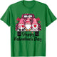 Three Gnomes and Leopard Truck Happy Valentine's Day T-Shirt - T-Shirt | Irish Green