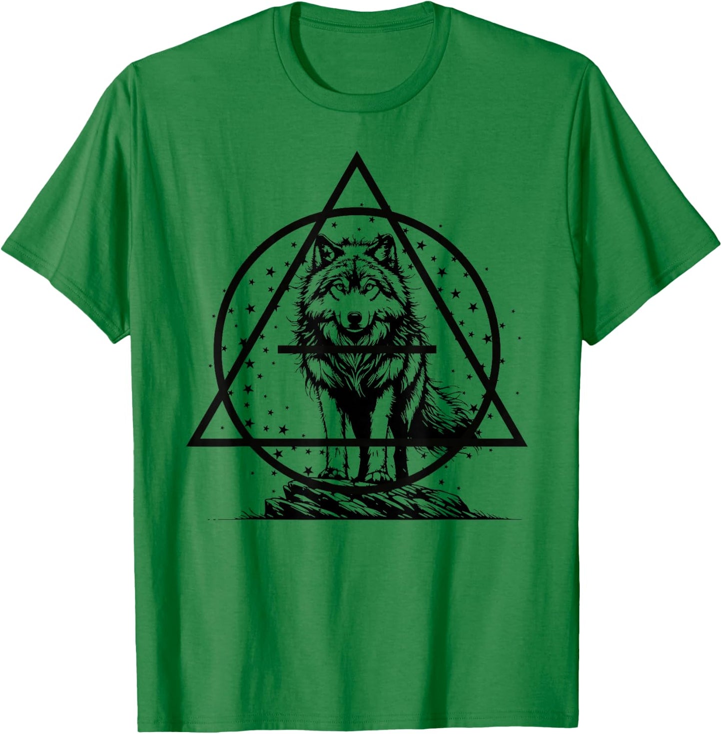 Therian Wolf Theta Delta Symbol T-Shirt - T-Shirt | Irish Green