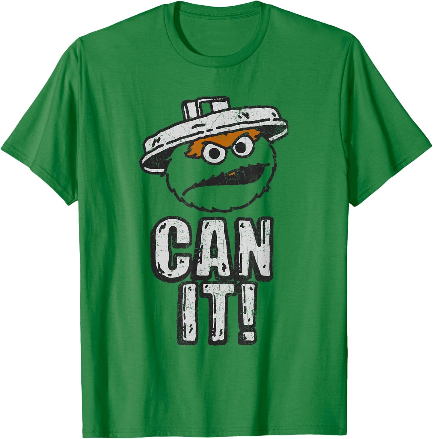 Sesame Street Oscar The Grouch Can It T-Shirt - T-Shirt | Irish Green