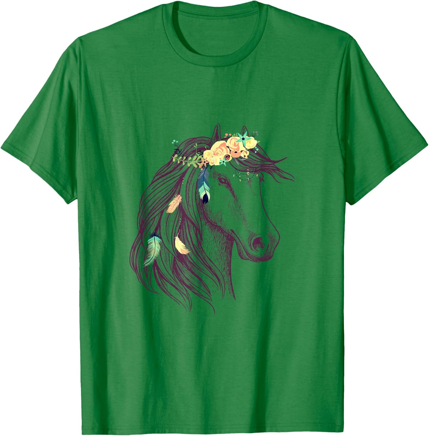 Horse Graphic - Horse For Girls T-Shirt - T-Shirt | Irish Green