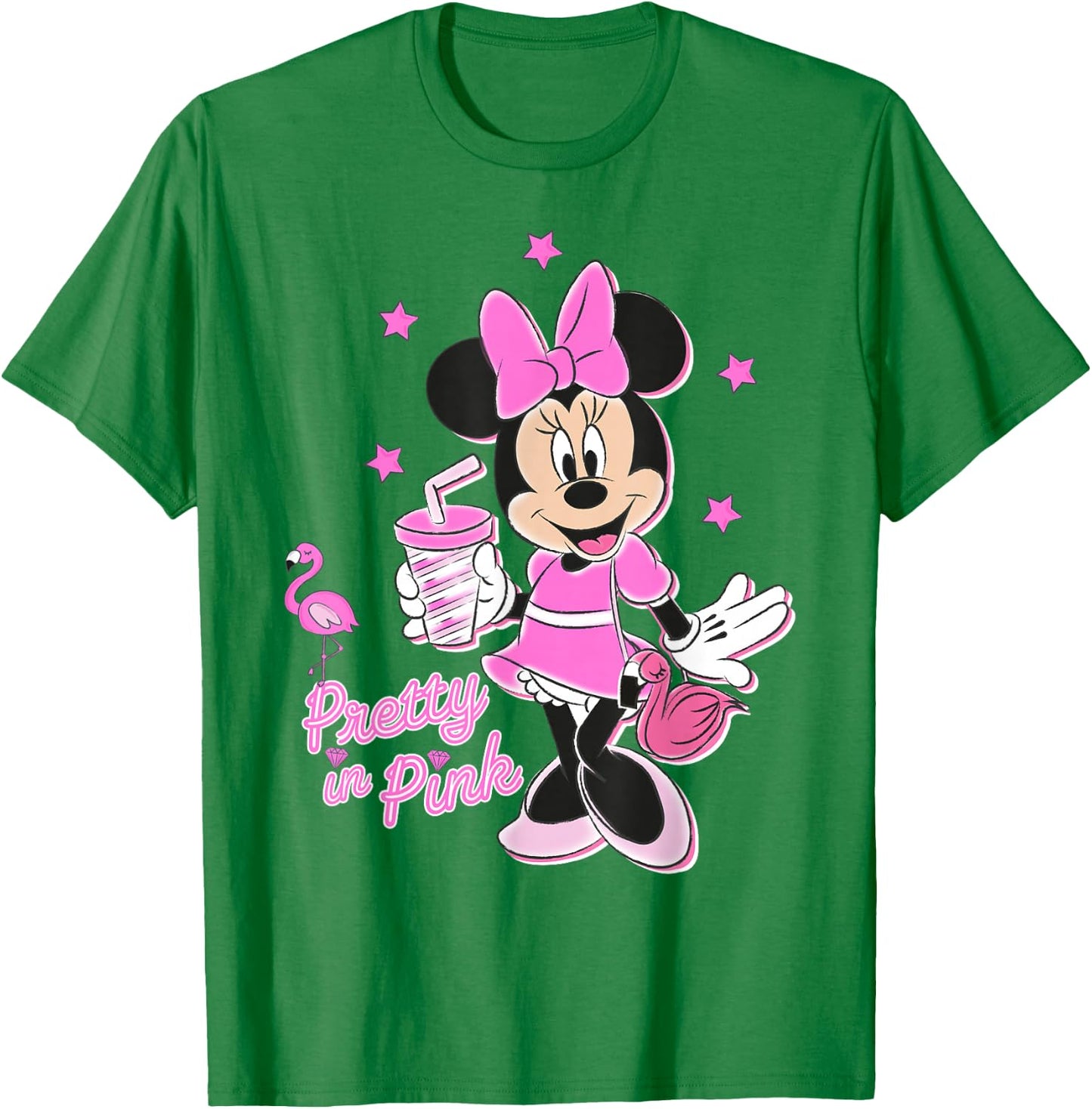 Disney Minnie Mouse Pretty in Pink T-Shirt - T-Shirt | Irish Green