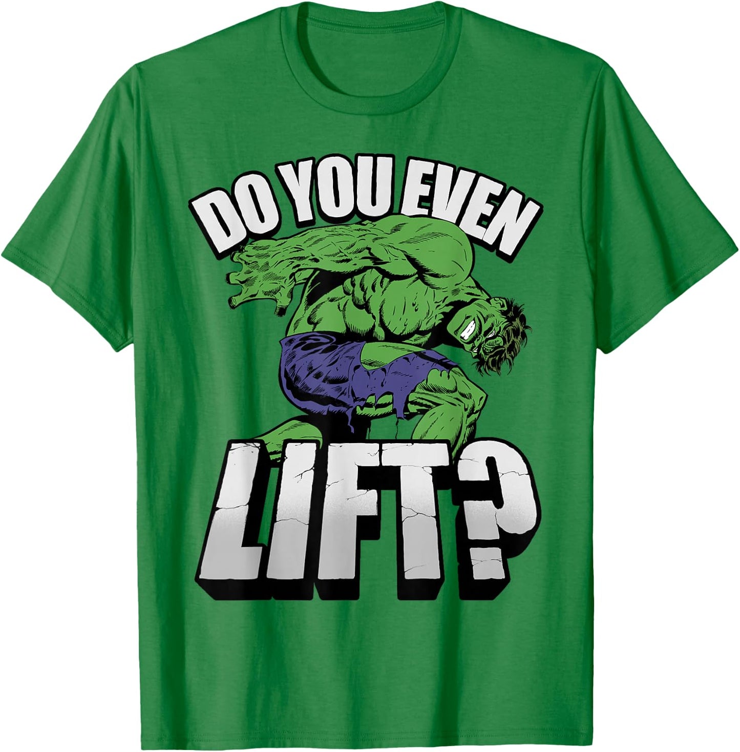 Marvel Hulk Do You Even Lift Workout Graphic T-Shirt - T-Shirt | Irish Green