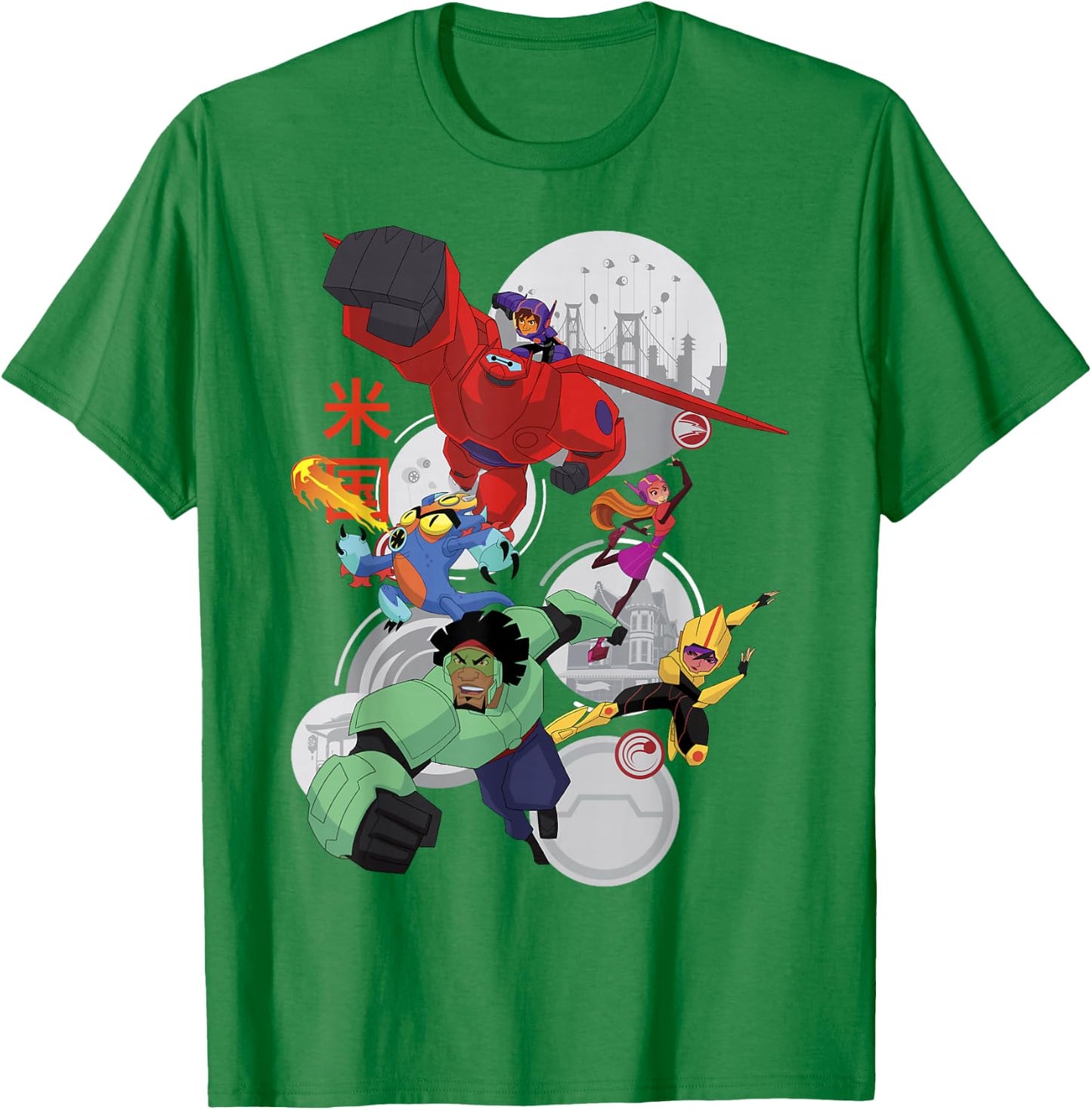 Disney Big Hero 6 TV Series Robo Team Graphic T-Shirt - T-Shirt | Irish Green