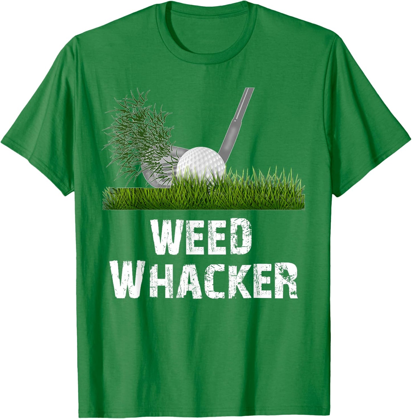 Distressed Funny Golf Weed Whacker Gift Golfers T-Shirt - T-Shirt | Irish Green