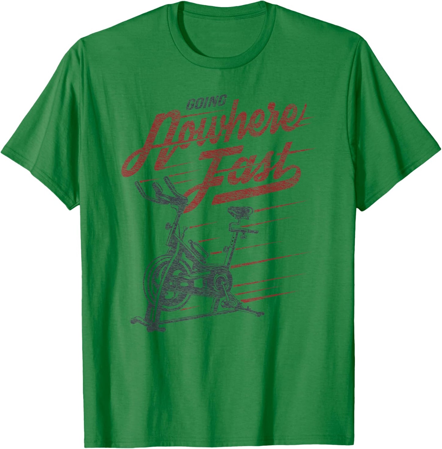Spin Class - Going Nowhere Fast - Stationary bike T-Shirt - T-Shirt | Irish Green