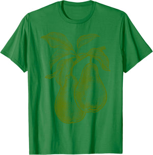 Pear Green Fruit Retro Vintage Line Graphic Gift - Pear T-Shirt - T-Shirt | Irish Green