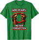 400 Years iof Slavery Never Forgotten Authentic Design T-Shirt - T-Shirt | Irish Green