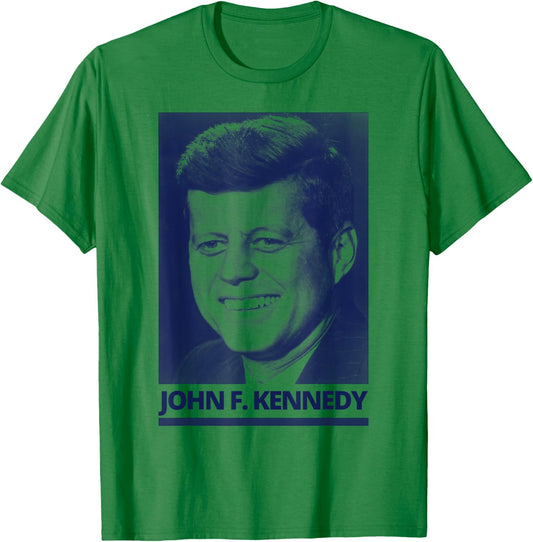 John F Kennedy . Vintage JFK American President T-Shirt - T-Shirt | Irish Green