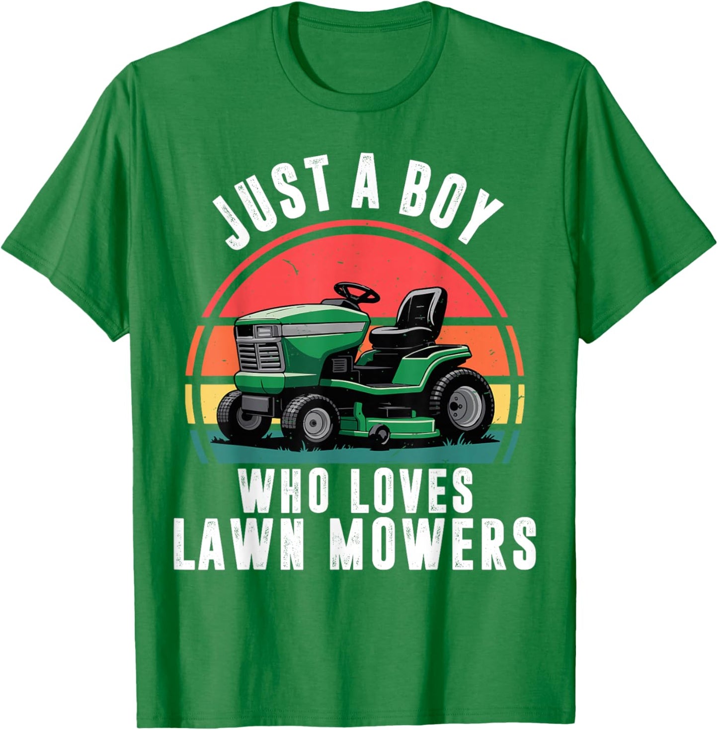 Toddler Boy Who Love Lawn Mower Riding Funny Mowing Birthday T-Shirt - T-Shirt | Irish Green