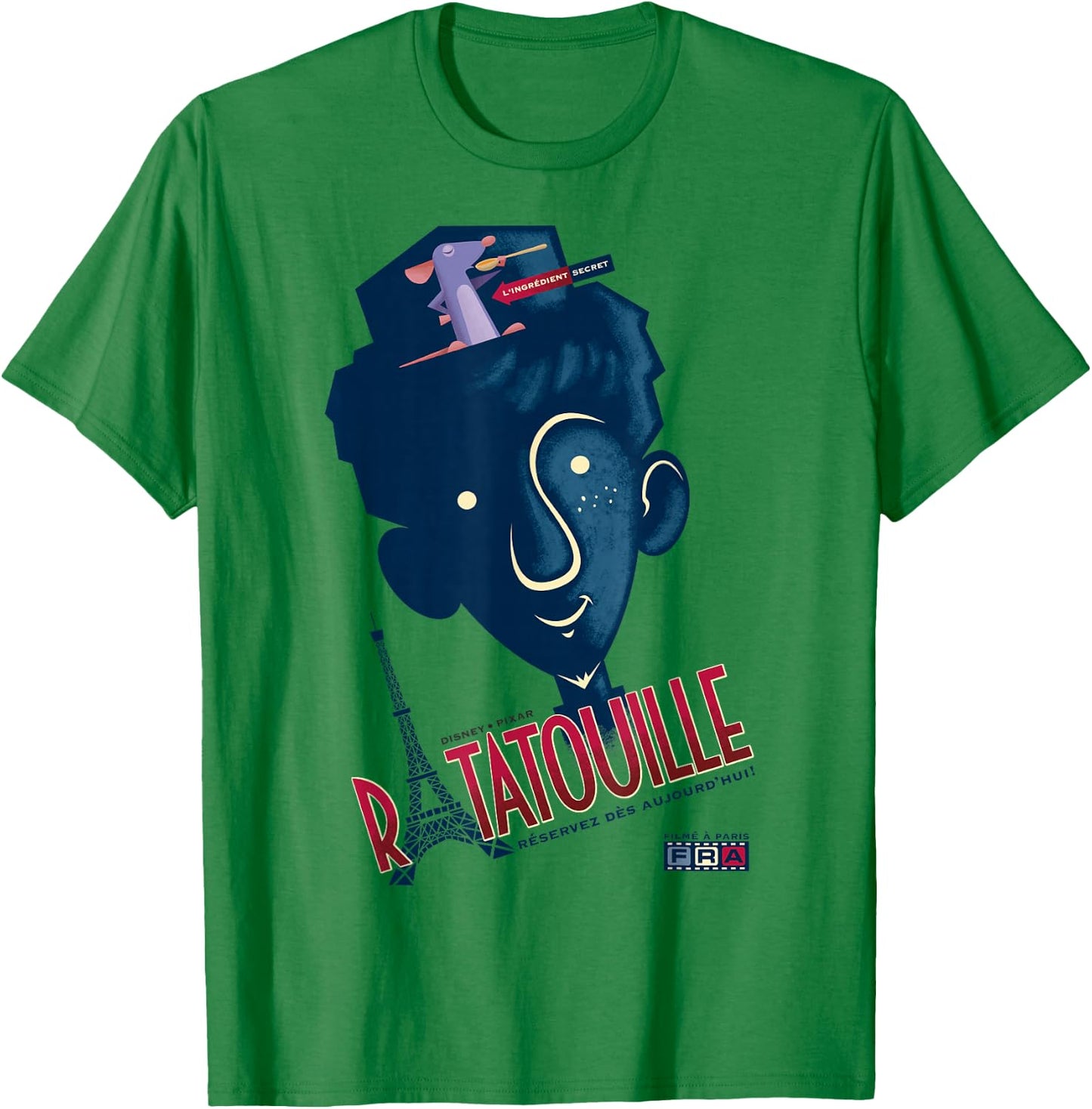 Disney Pixar Ratatouille Alfredo and Remy Blue Hue Portrait T-Shirt - T-Shirt | Irish Green