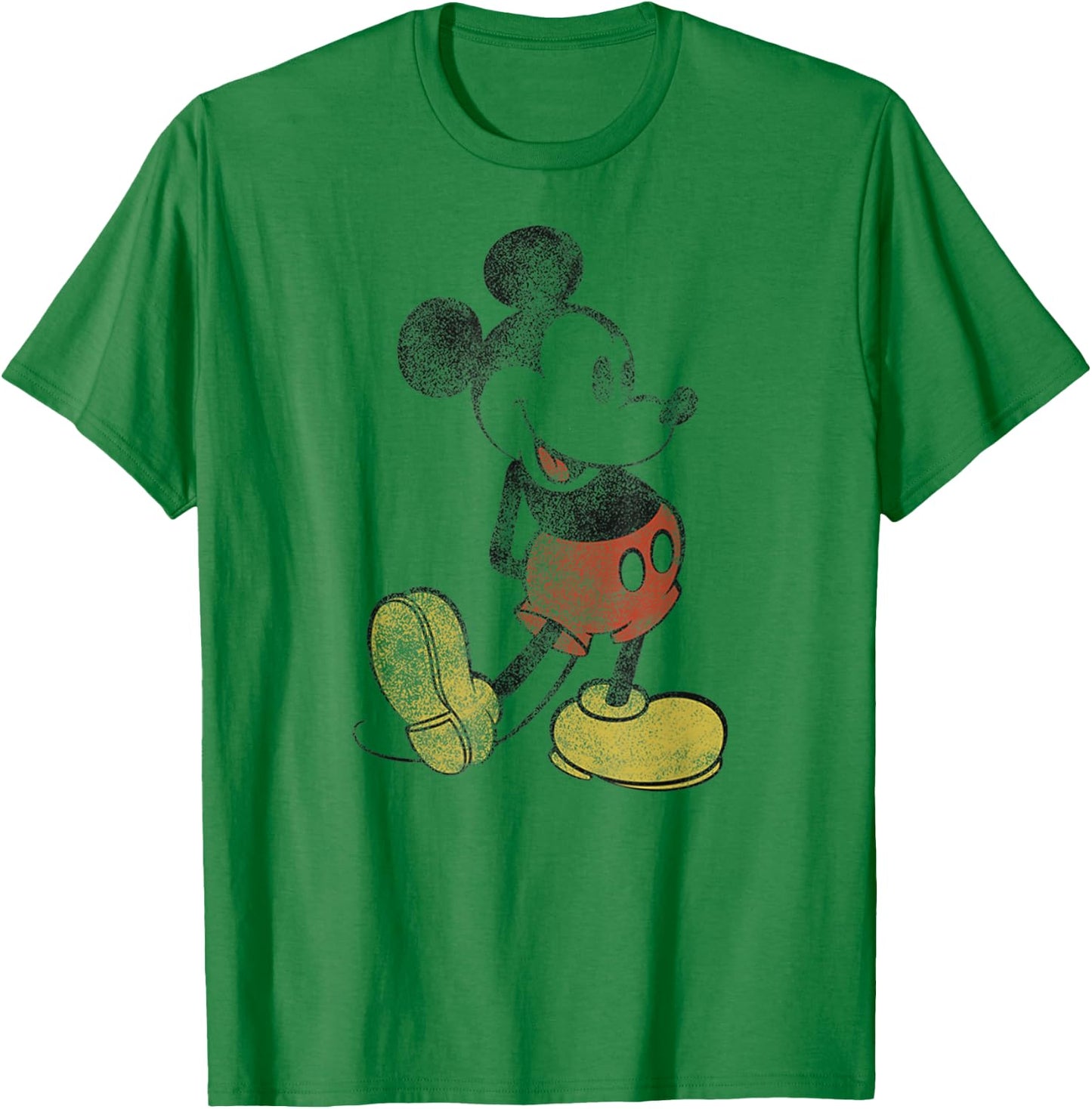 Disney - Mickey Mouse Distressed Classic Pose T-Shirt - T-Shirt | Irish Green
