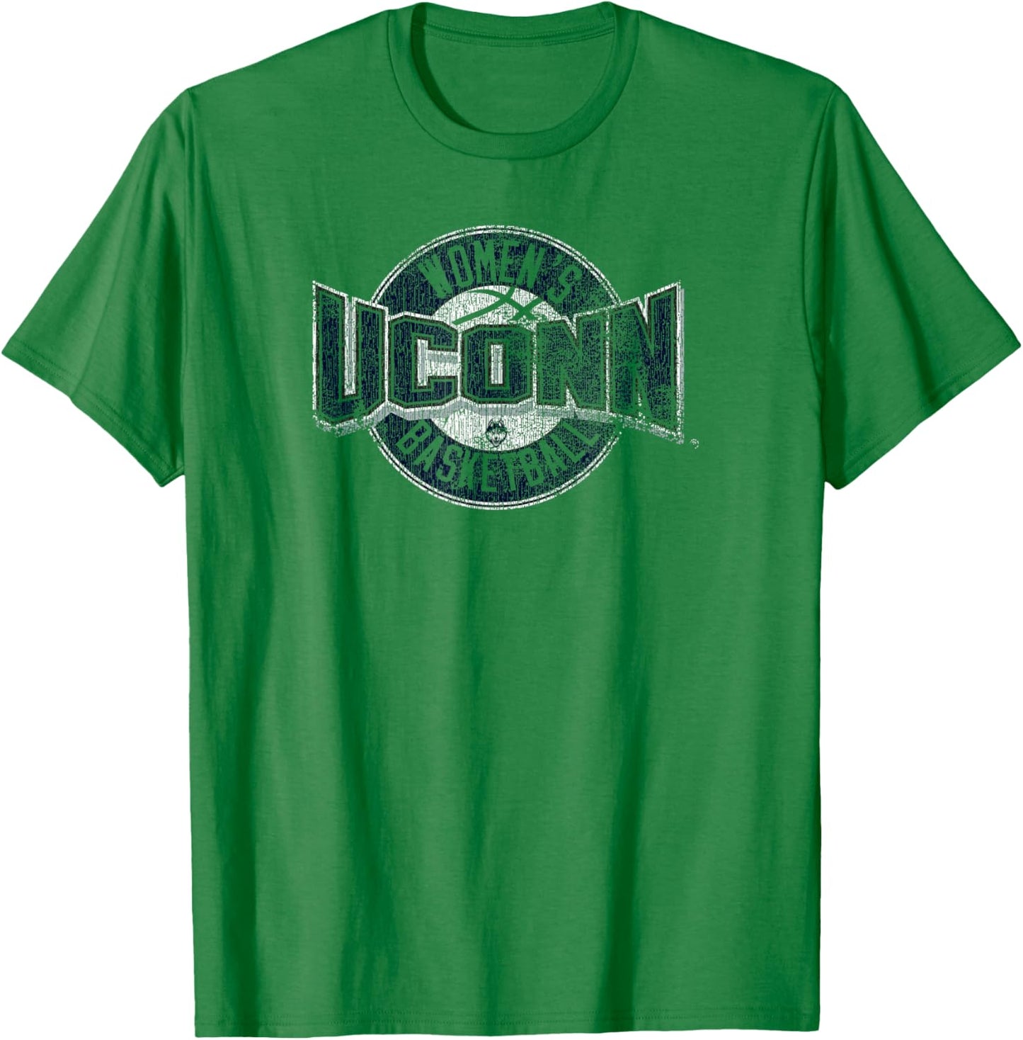 Connecticut Huskies Women's Basketball Distressed Red T-Shirt - T-Shirt | Irish Green