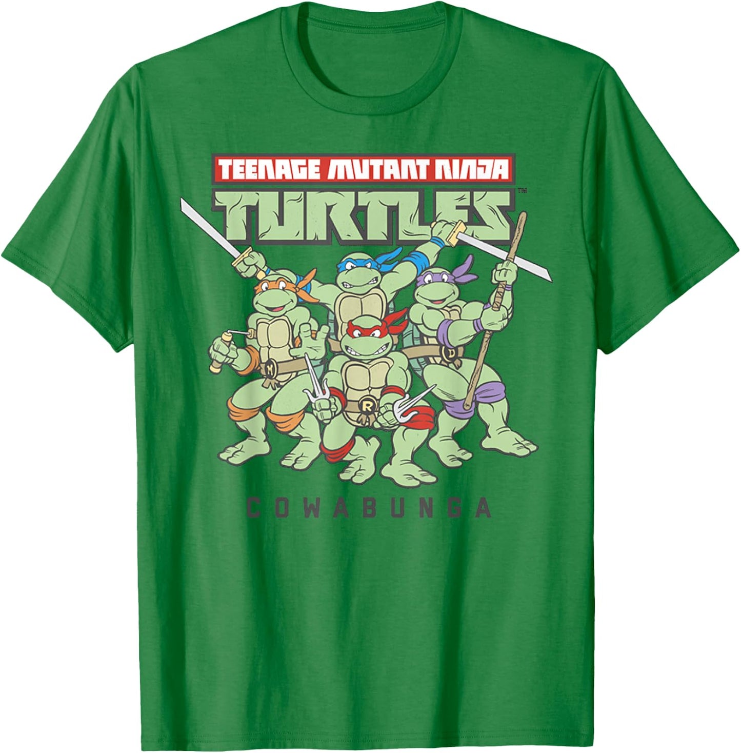 Teenage Mutant Ninja Turtles Faded Cowabunga -Shirt T-Shirt - T-Shirt | Irish Green