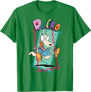 Nickelodeon Rocko's Modern Life 90's Retro T-Shirt - T-Shirt | Irish Green