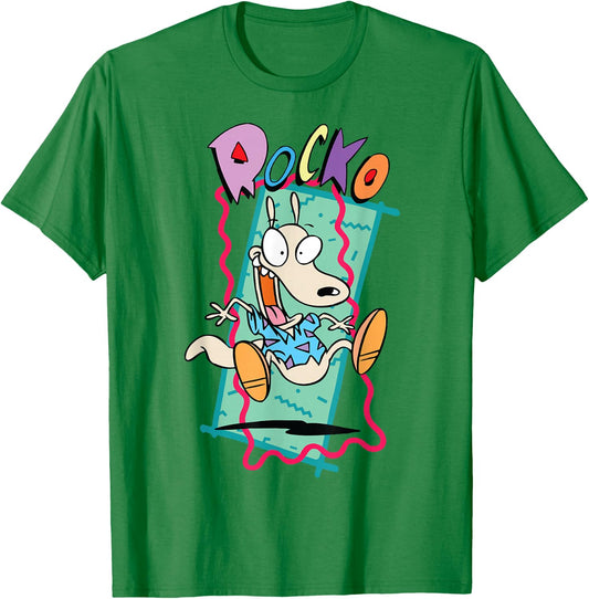 Nickelodeon Rocko's Modern Life 90's Retro T-Shirt - T-Shirt | Irish Green