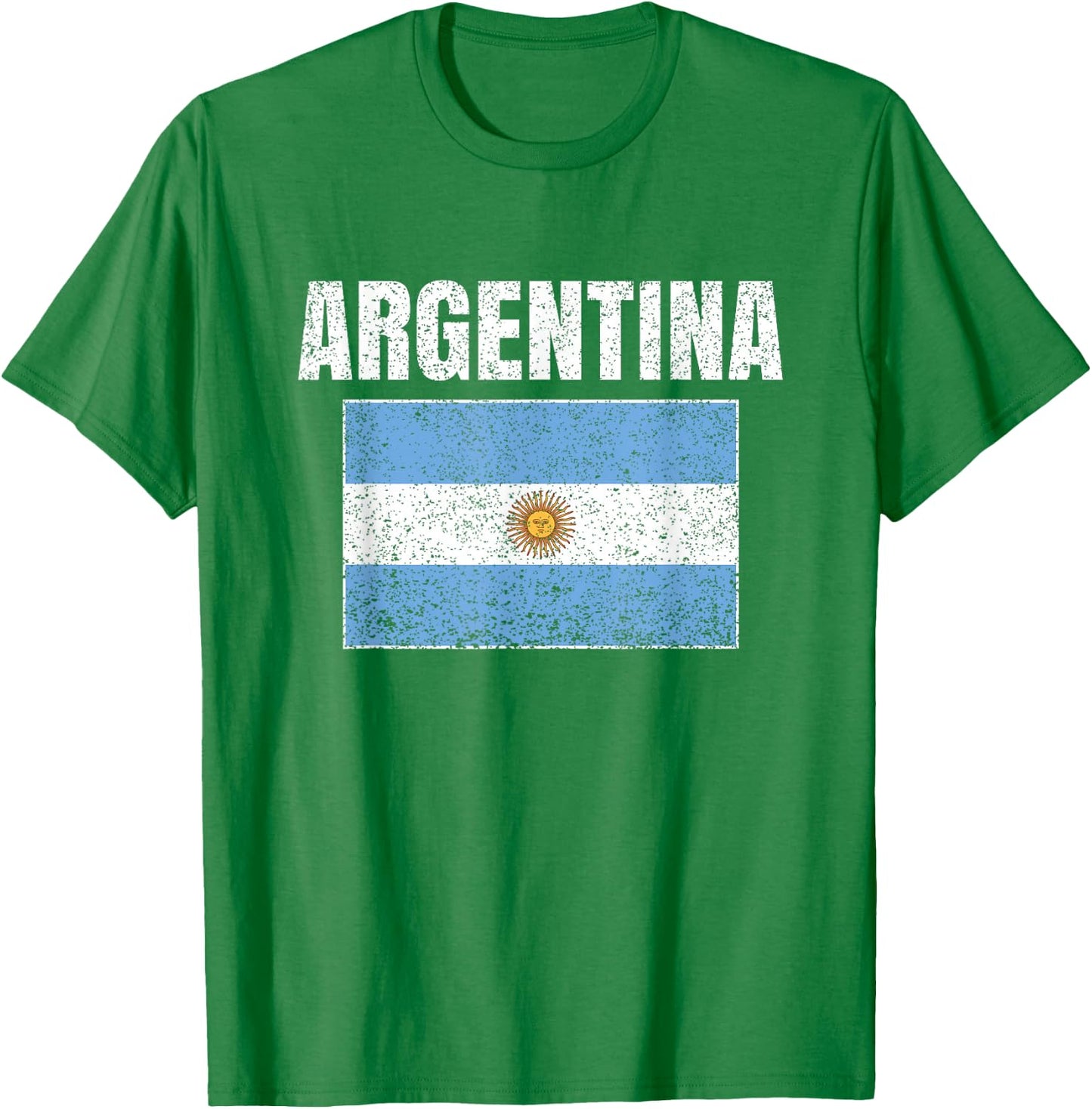 Argentinian Flag Vintage Argentina Map Country Gift T-Shirt - T-Shirt | Irish Green