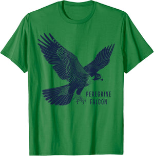 Peregrine Falcon Gifts Falconer & Falconry Gear Peregrine Falcon -Adult Grey Small Classic Fit Short Sleeve T-Shirt - T-Shirt | Irish Green