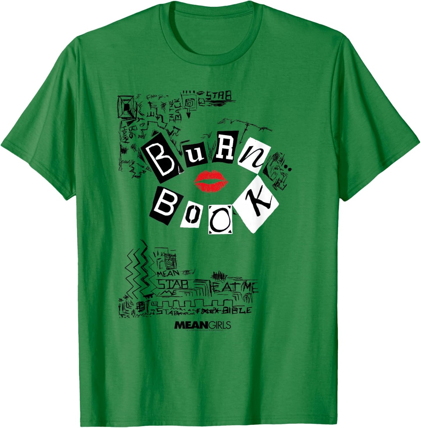 Mean Girls Burn Book with Doodles Y2K Movie T-Shirt - T-Shirt | Irish Green