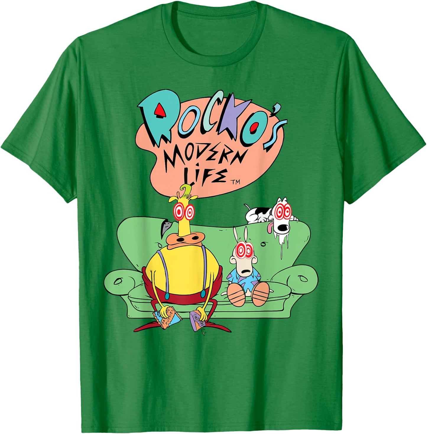 Nickelodeon Rocko's Modern Life Dazed and Confused T-Shirt - T-Shirt | Irish Green
