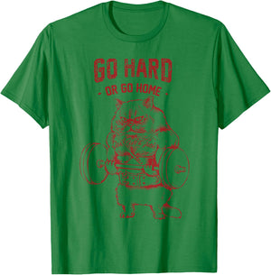 Go Hard or Go Home Cat T-Shirt - T-Shirt | Irish Green