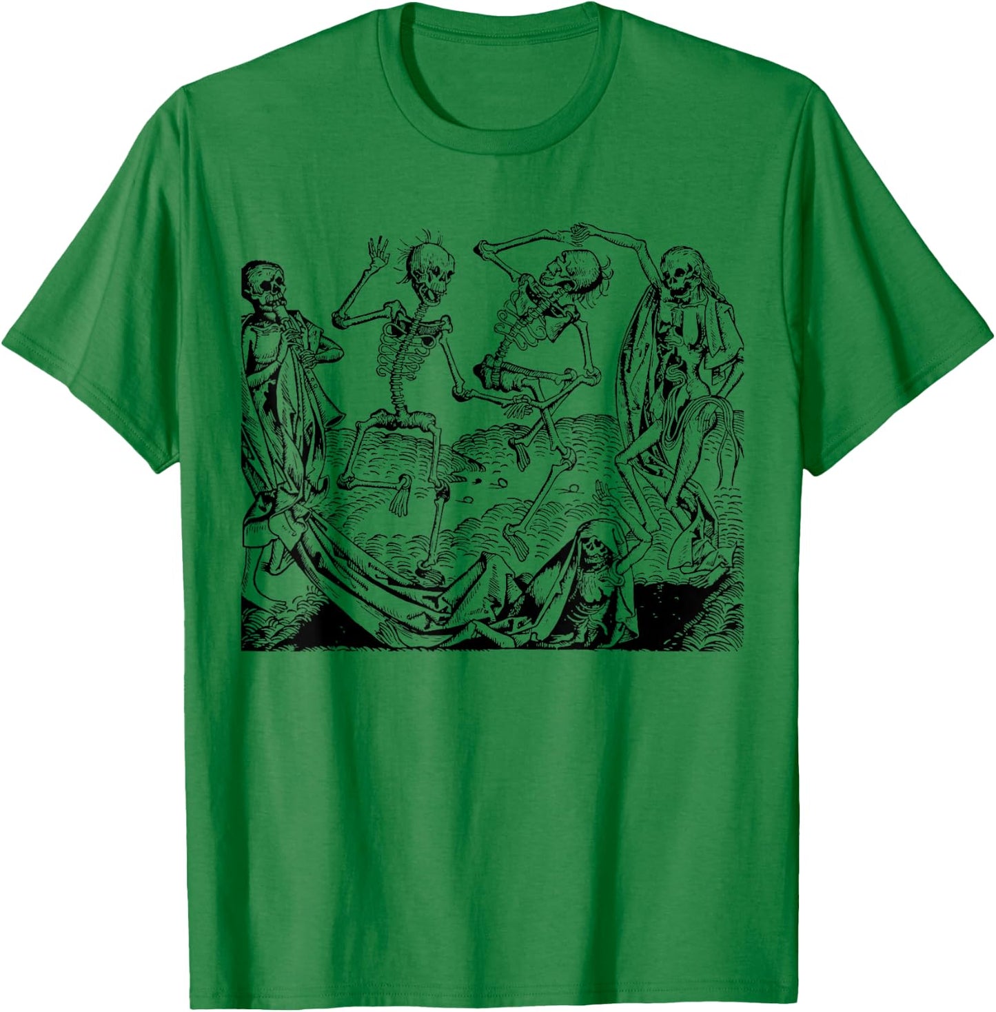 Danse Macabre Or Dance Of Death 1493, T Shirt Artwork T-Shirt - T-Shirt | Irish Green