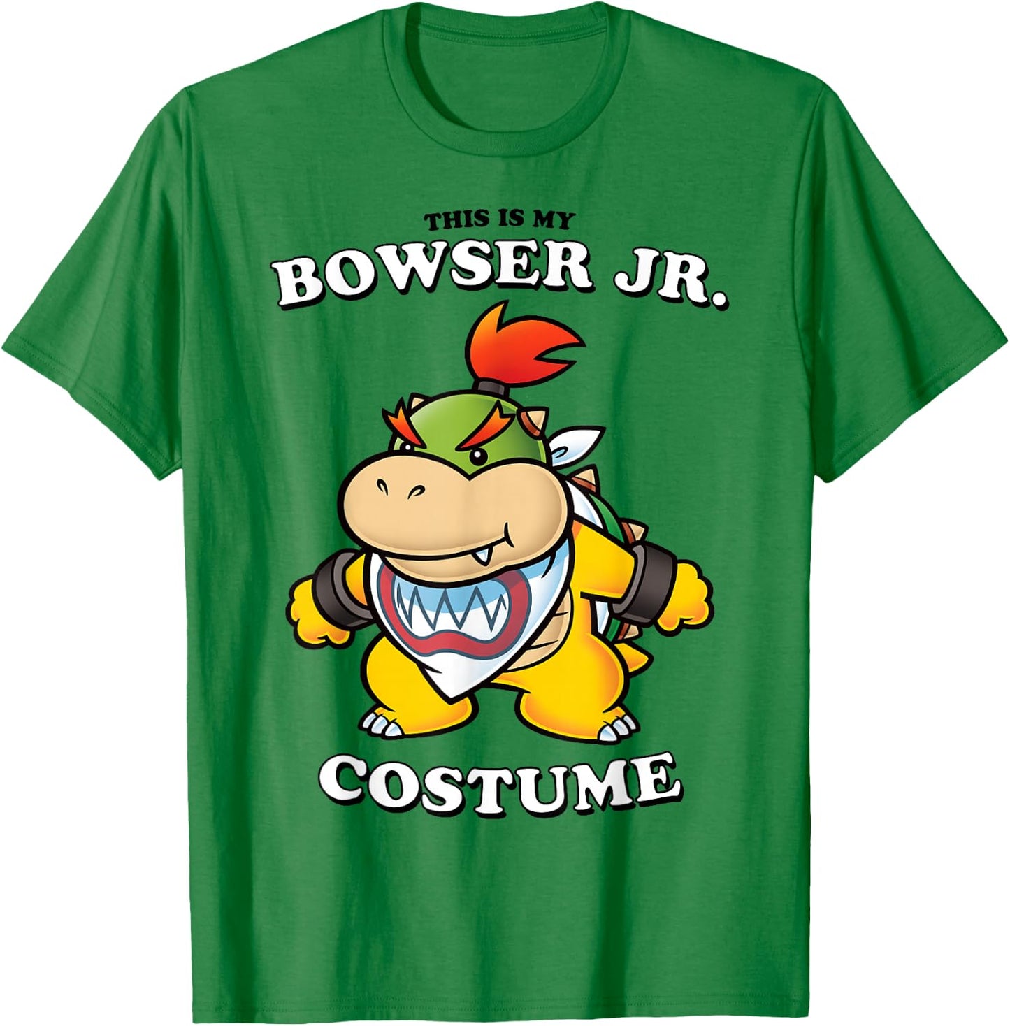 Super Mario Bros Halloween This Is My Bowser Jr. Costume T-Shirt - T-Shirt | Irish Green