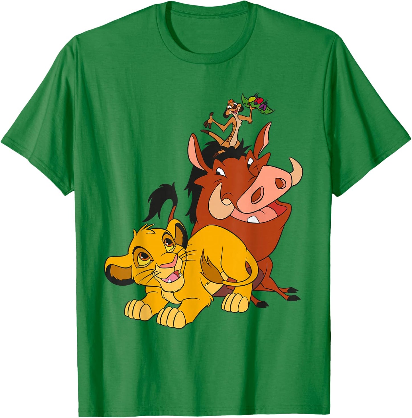 Disney The Lion King Young Simba Timon and Pumbaa T-Shirt - T-Shirt | Irish Green