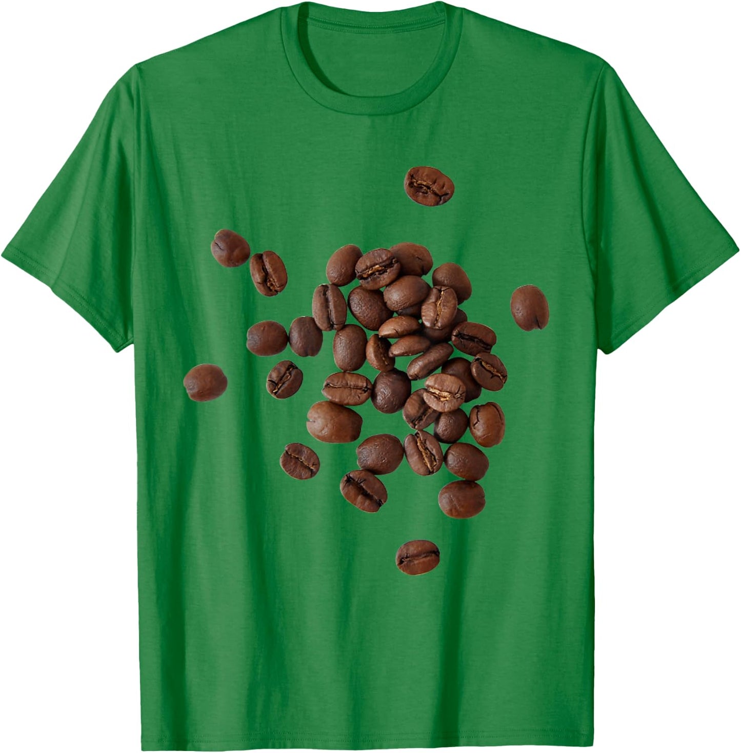 Coffee Beans Whole Bean Coffee Cafe Spilled Halloween T-Shirt - T-Shirt | Irish Green