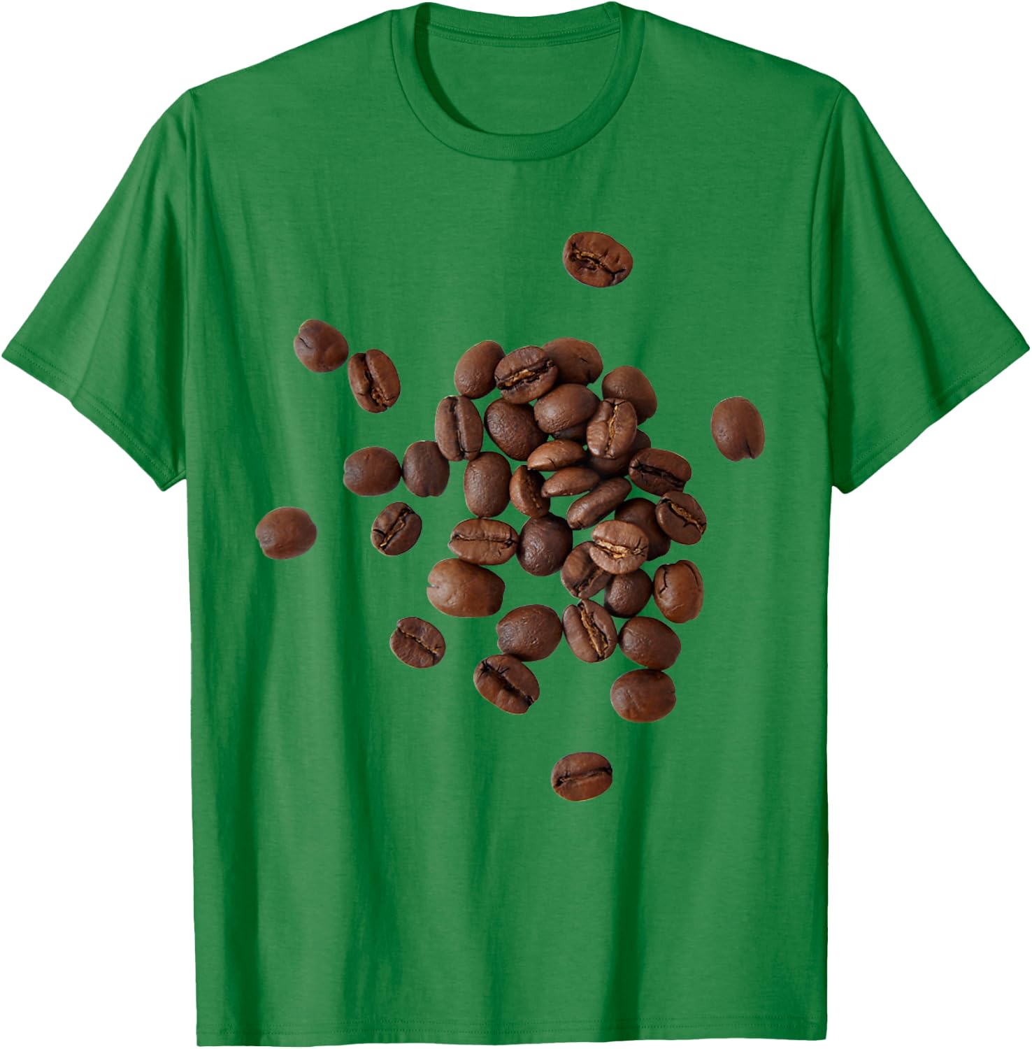 Coffee Beans Whole Bean Coffee Cafe Spilled Halloween T-Shirt - T-Shirt | Irish Green