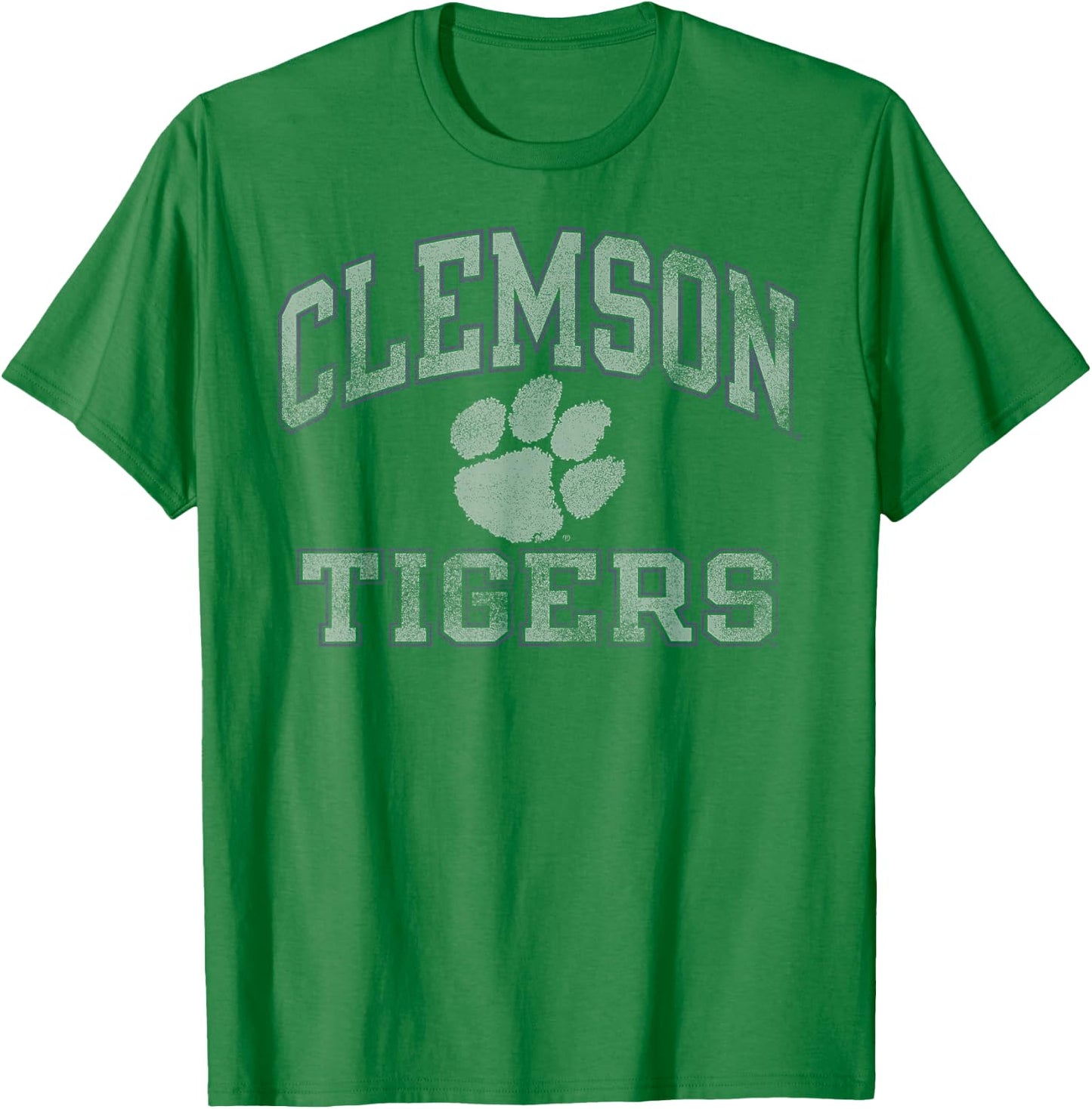 Clemson Tigers Vintage Worn Orange Officially Licensed T-Shirt - T-Shirt | Irish Green