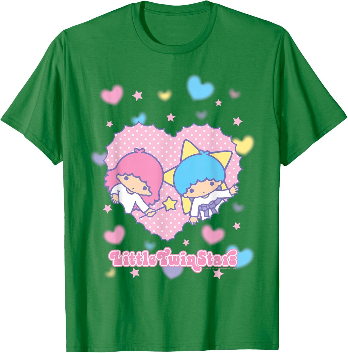 Little Twin Stars Retro Logo Valentine T-Shirt - T-Shirt | Irish Green